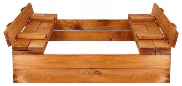 SPRINGOS Detské pieskovisko s krytom 98x98 cm SPRINGOS + podložka
