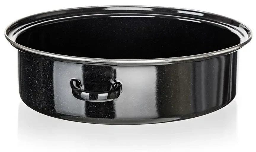 Banquet 2-dielny oválny smaltovaný pekáč CULINARIA Black, 38 cm