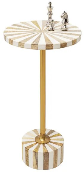 Domero príručný stolík zlatý/biely 25cm