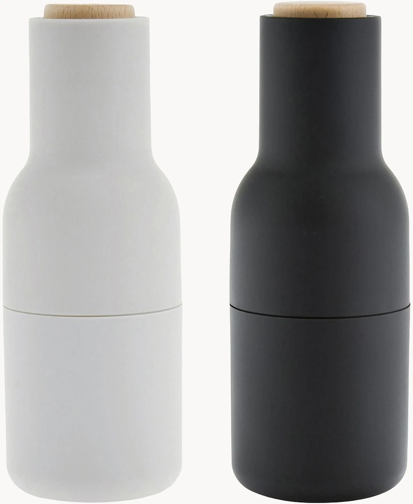 Mlynčeky na soľ a korenie's vrchnákmi z bukového dreva Bottle Grinder, 2 ks