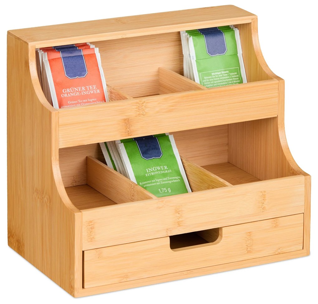 Bambusová krabička na čaj s 9 priehradkami RD47832