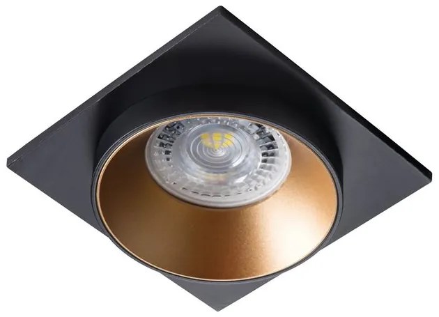 KANLUX Stropné bodové vstavané osvetlenie MEUTO DSL, 92x92mm, hranaté, zlatočierne