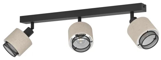 Eglo 43658 - Nástenné svietidlo ROSLEY 3xE14/40W/230V čierna/béžová