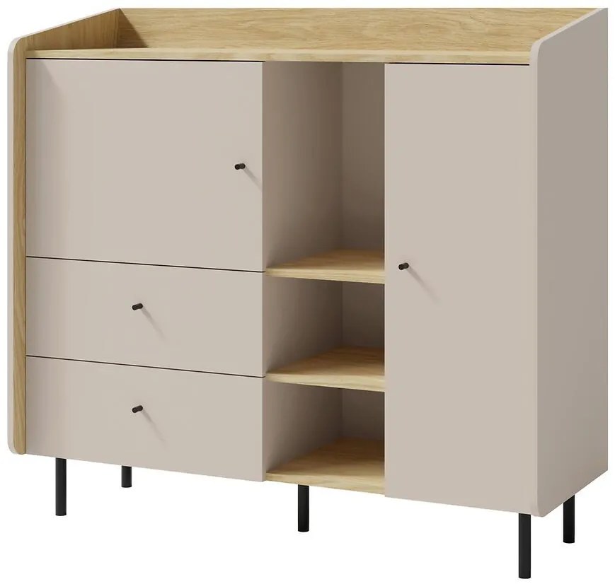 Komoda Alessio AE8 2S2D Béžová /Dub