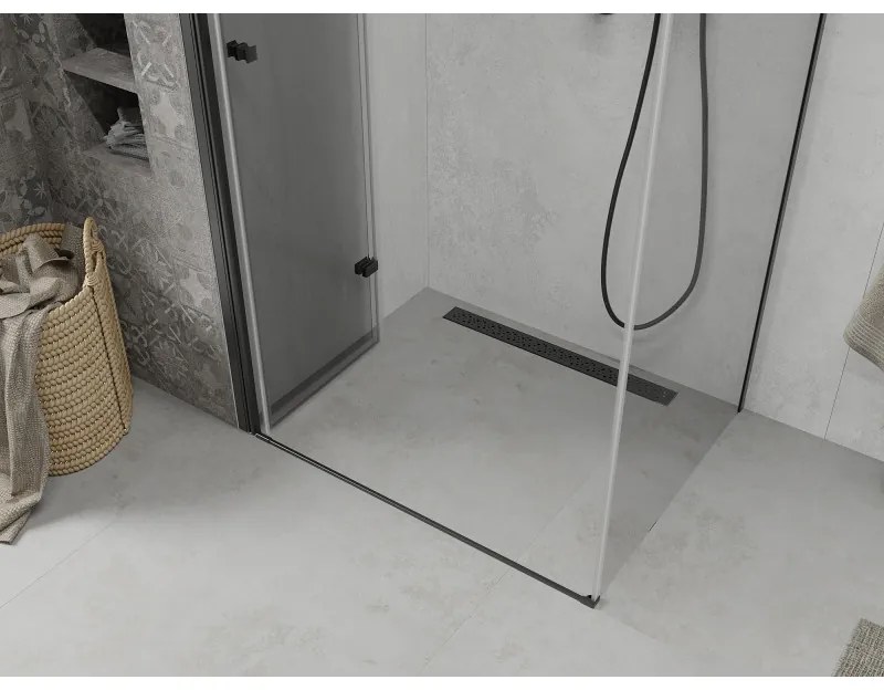 Mexen Lima sprchovací kút 80x70 cm, priehľadná, čierna, 856-080-070-70-00