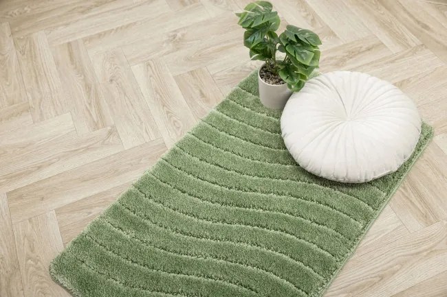 Kúpeľňový koberček Sara Sage zelený Fale