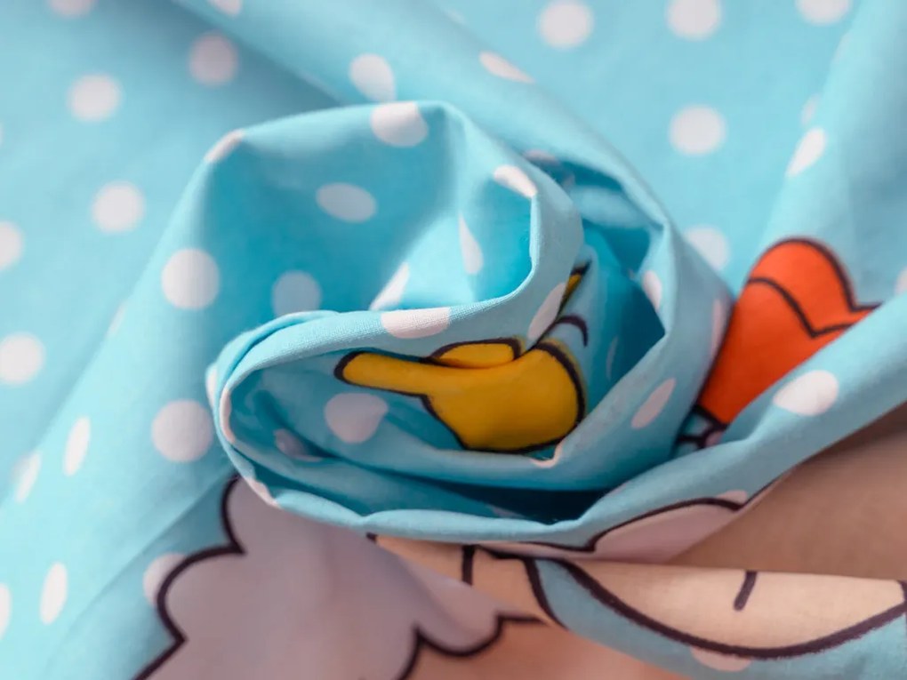 Bavlnené obliečky do postieľky OVEČKY modré Rozmer obliečky: 45 x 65 cm | 90 x 135 cm