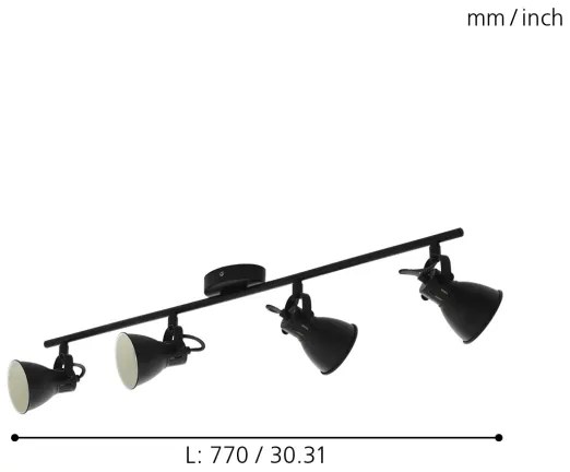 Eglo 98408 - LED Bodové svietidlo SERAS 4xLED/3,3W/230V