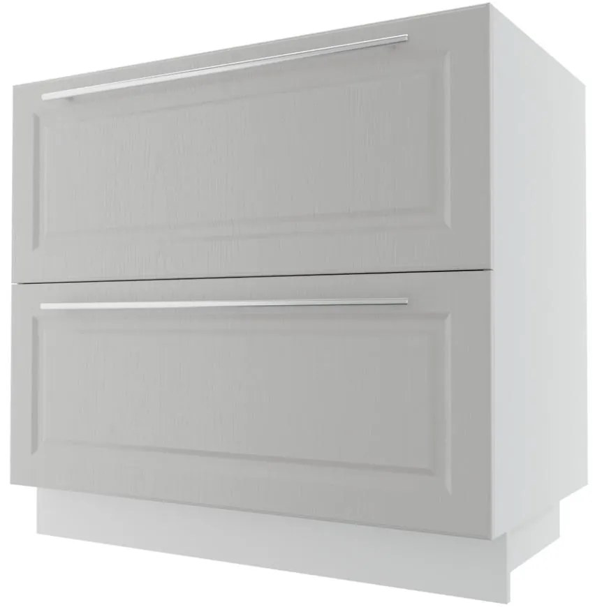 Kuchynská skrinka Emporium D2E/90 light grey stone/biela