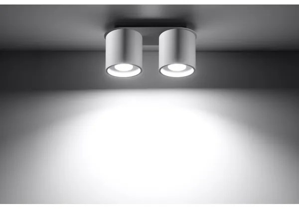 Sollux SL.0056 - Bodové svietidlo ORBIS 2 2xGU10/40W/230V biela