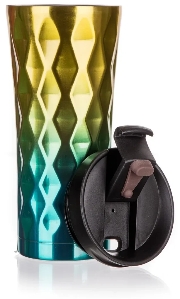 Banquet Hrnček cestovný dvojstenný GINSTER 450 ml, zlato-modrá