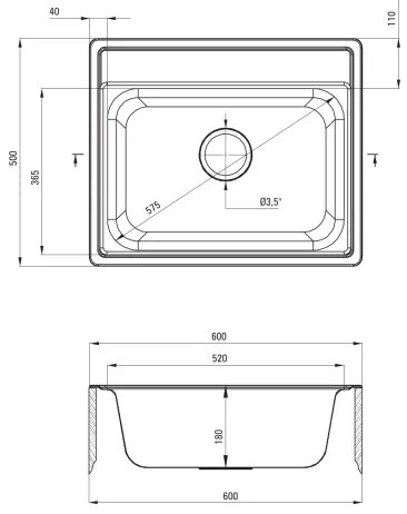 Deante ZYU_0103 - Kuchynský drez SOUL 50x60 cm satin