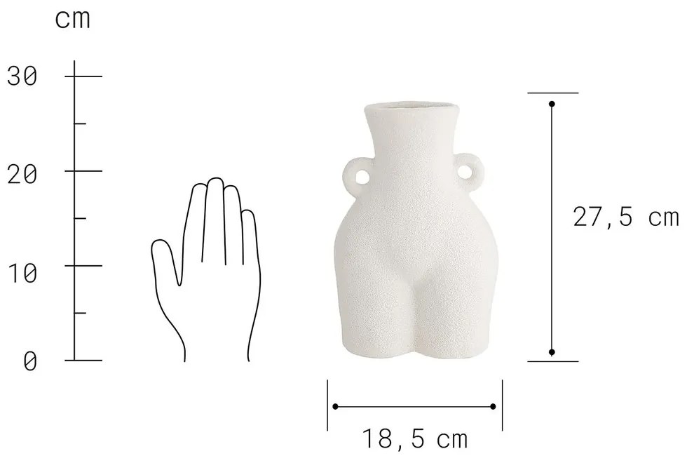 KIM Váza silueta 27 cm - biela