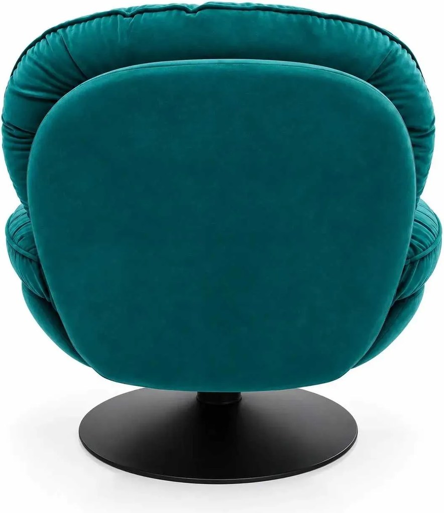 LuxuryForm DESIGN Otočné relaxačné kreslo LUNA s podnožkou – zelené