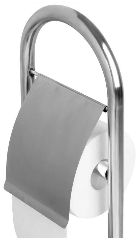 AQUAMARIN Stojanová WC súprava 81 x 22 x 22 cm, strieborná