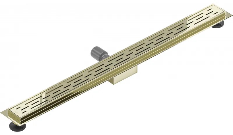 Mexen Flat M01 nerezový sprchový žľab 80 cm, zlatá, 1520080-15