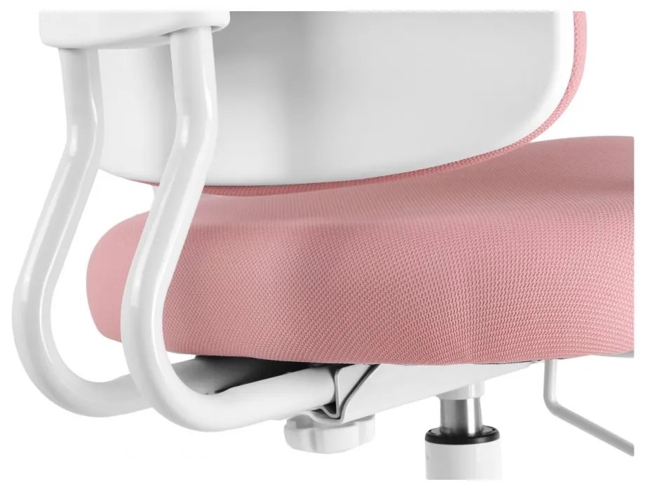 Detská rastúca stolička Neoseat KIDDY THREE — látka, prateľný poťah, ružová