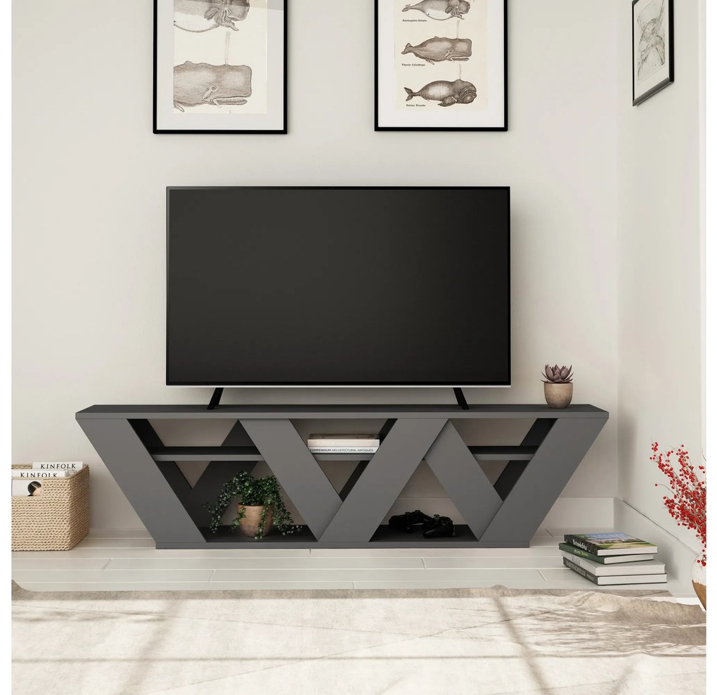 TV stolík Roderick (antracit). Akcia -17%. Vlastná spoľahlivá doprava až k Vám domov. 1067322