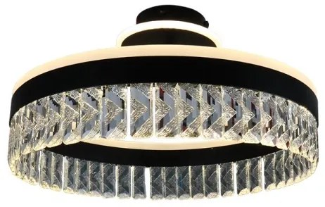 LED Stmievateľný prisadený luster LED/75W/230V 3000-6500K čierna + diaľkové ovládanie