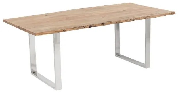 Harmony jedálenský stôl 200x100 cm svetlohnedý / chróm