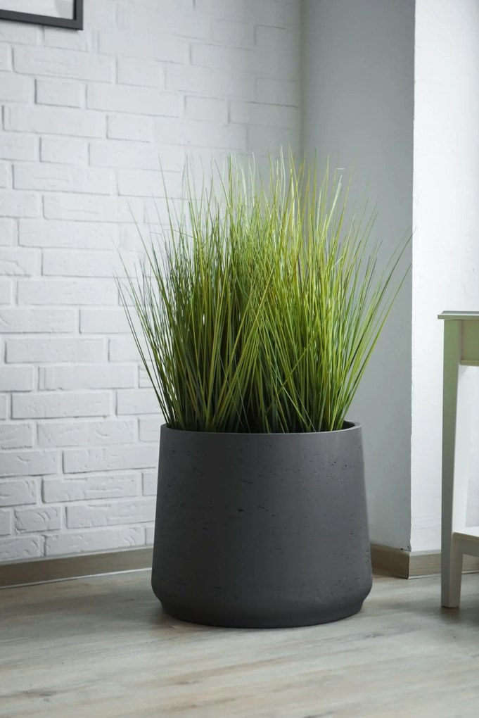 Kvetináč TROPICO, sklolaminát, výška 29 cm, antracit