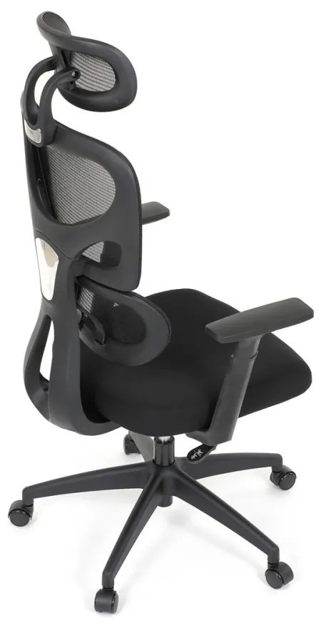 Kancelárska ergonomická stolička GRANT - sieť, látka, čierna