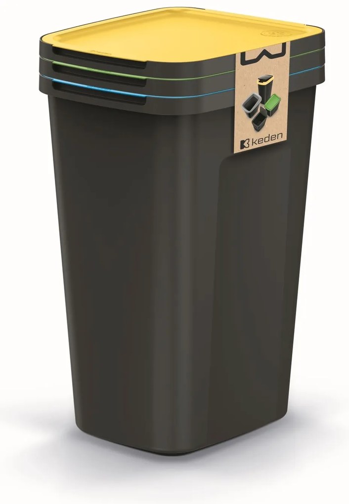 Sada odpadkových košů COMPACTO FLAS 3x 50 L černá