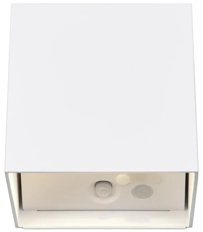 LED nástenné vonkajšie svietidlo so senzorom pohybu na USB (výška 10 cm) Genie – Reality