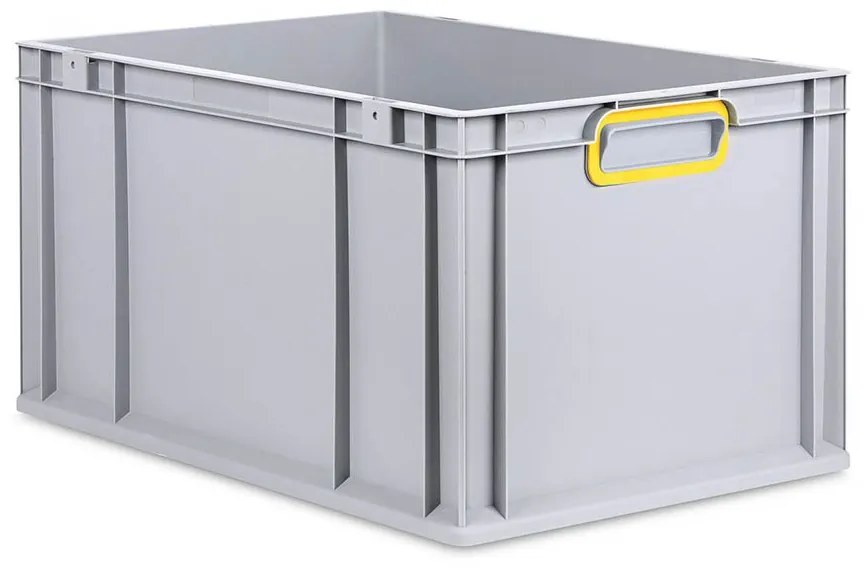 Sada 3 kusov - Eurobox Next Gen 2.0 - Stohovateľná nádoba s uzavretými rukoväťami - Žltá - 600 x 400 x 320 mm