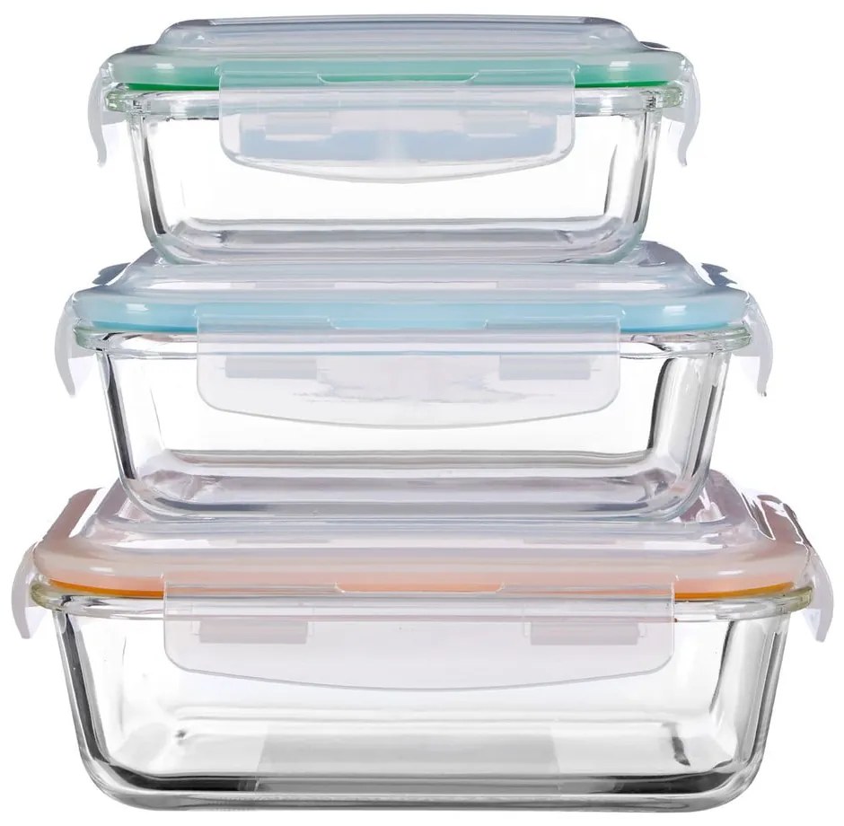 Skleneno–silikónové dózy na potraviny 3 ks Freska – Premier Housewares