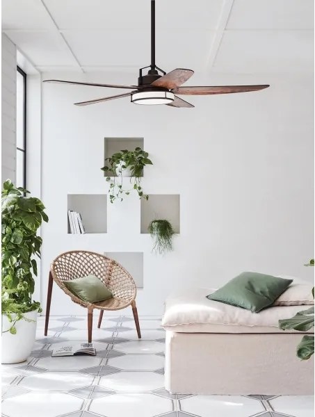 Lucci air 213175 - LED Stropný ventilátor LOUISVILLE 1xGX53/18W/230V hnedá + DO