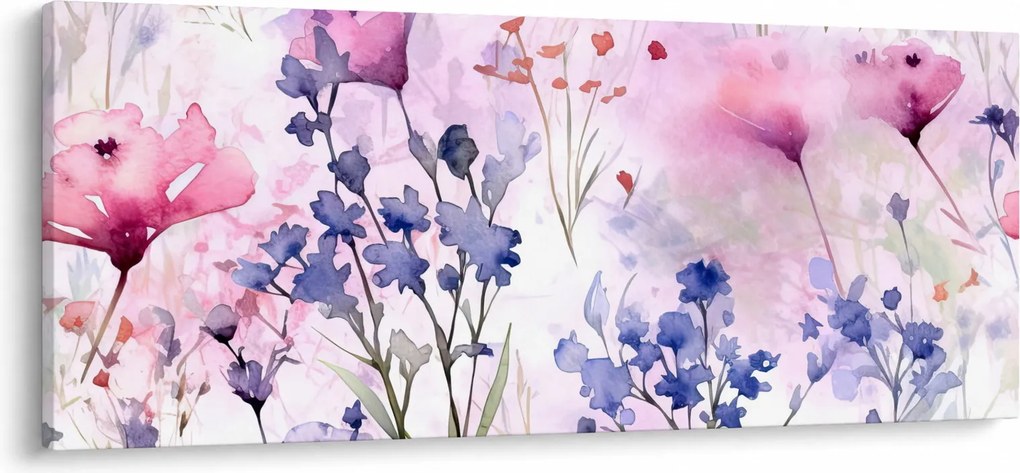 Obraz - Akvarelová lúka (120x50 cm)