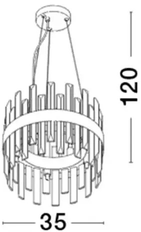 Luxusný luster Crown 35 zlaté