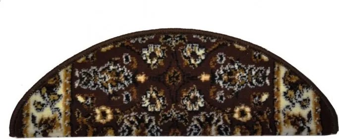 Sintelon Nášľapy na schody Practica hnedý polkruh, samolepiaci - 24x65 polkruh (rozmer vrátane ohybu)