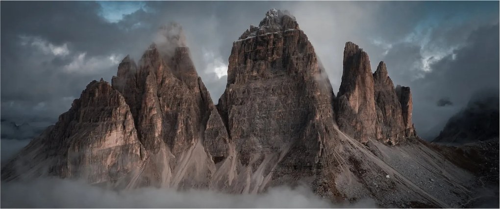 Obraz - Tri Zuby, Talianske Dolomity (120x50 cm)