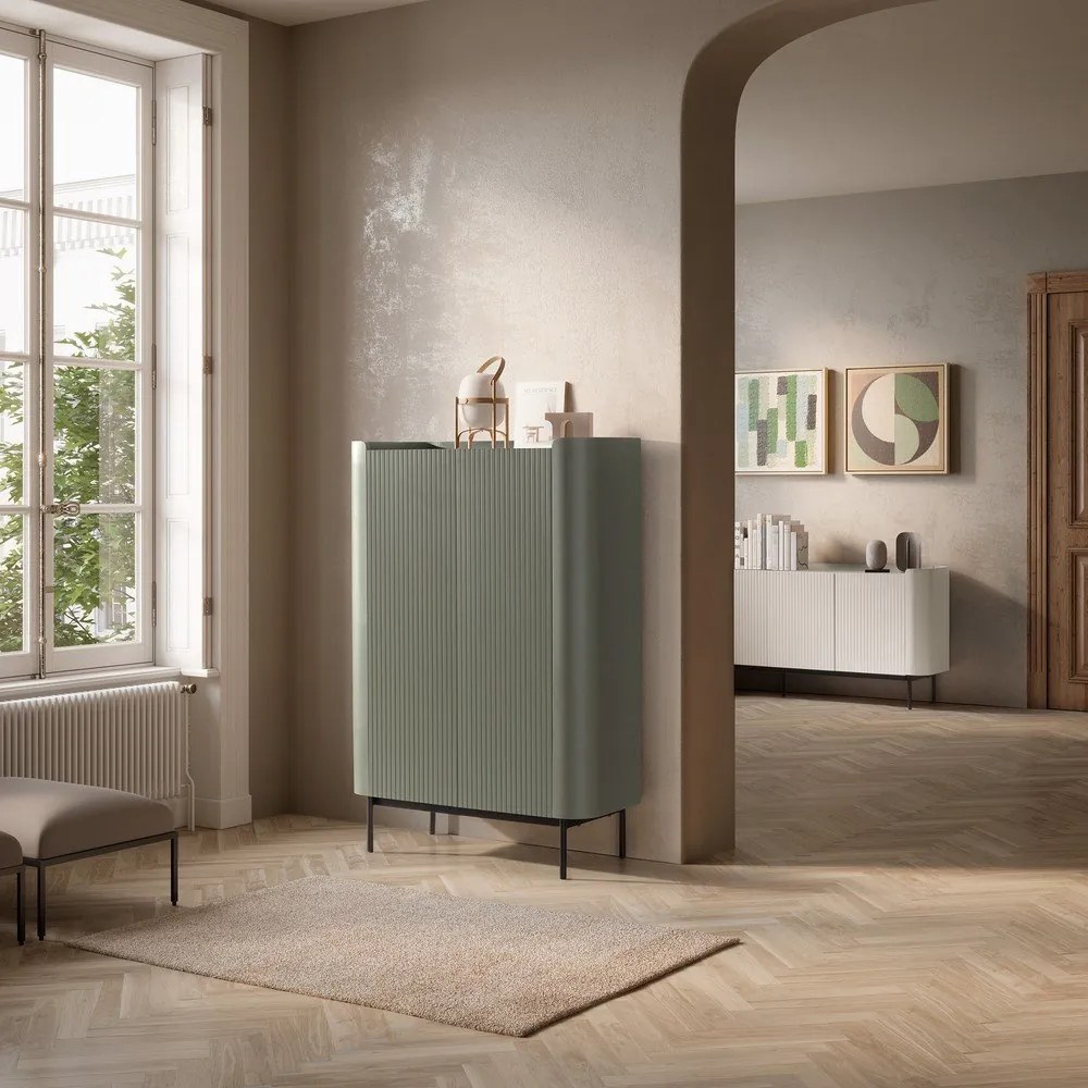 Zelená skrinka 100x140x40 cm Willa – MOME