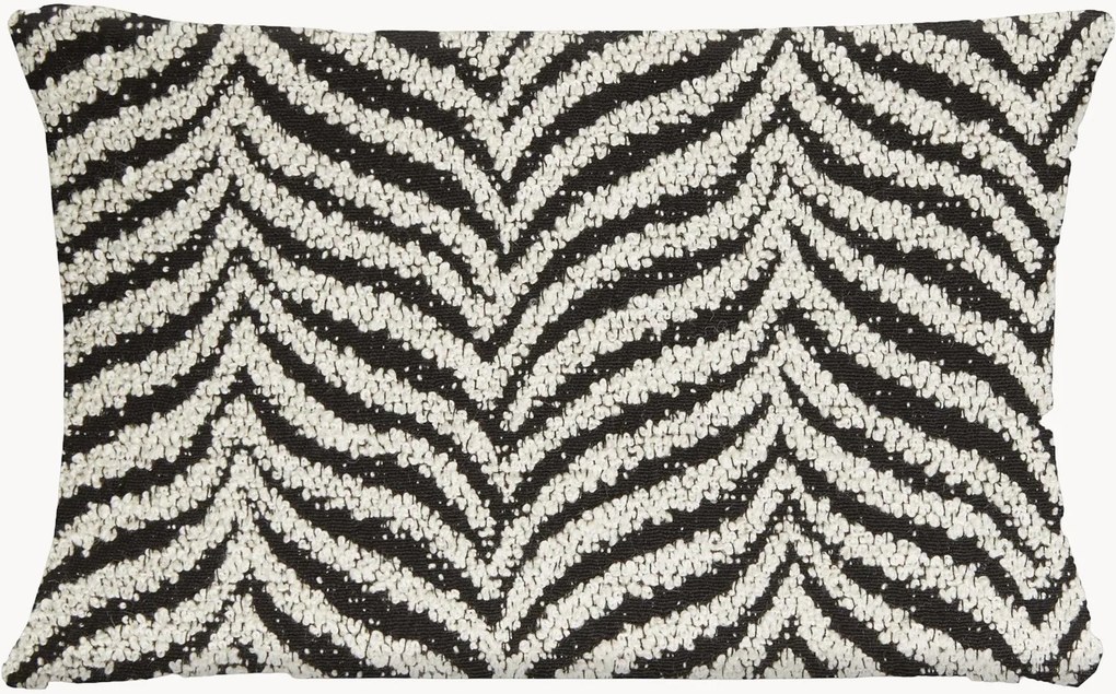 Obojstranný zamatový vankúš Zebra, ručne vyrobený