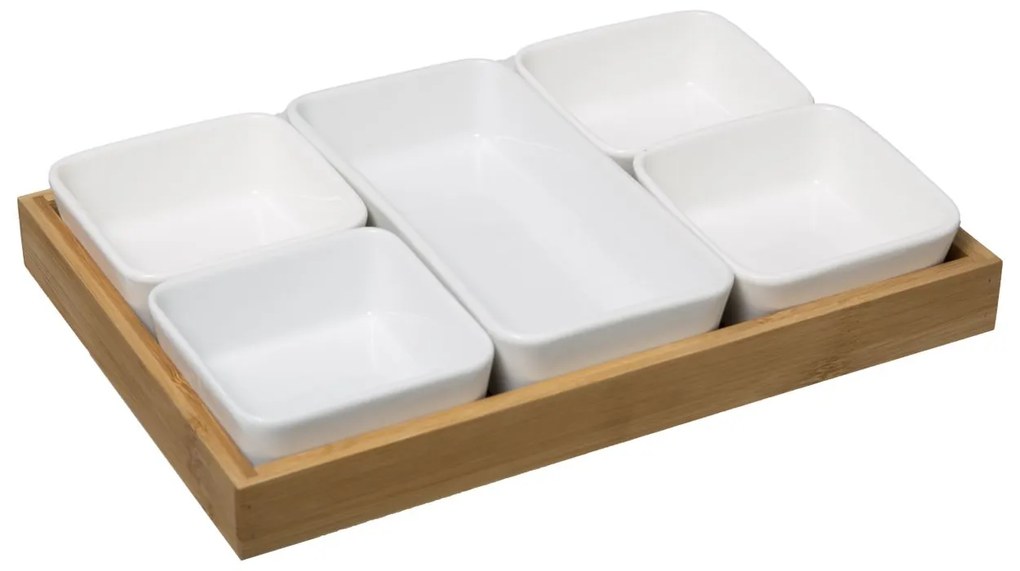 Keramická servírovacia miska Serv 28x19 cm sada 5ks