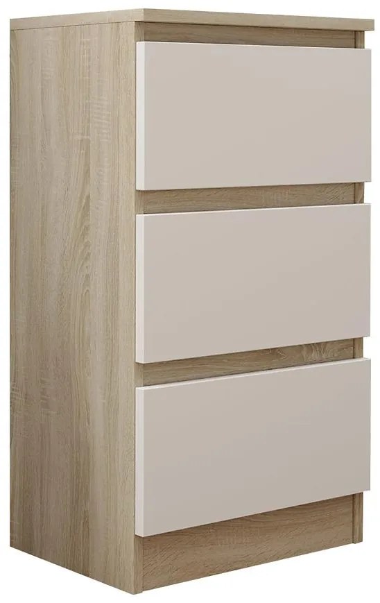 Komoda 3S Alana I sonoma/biely