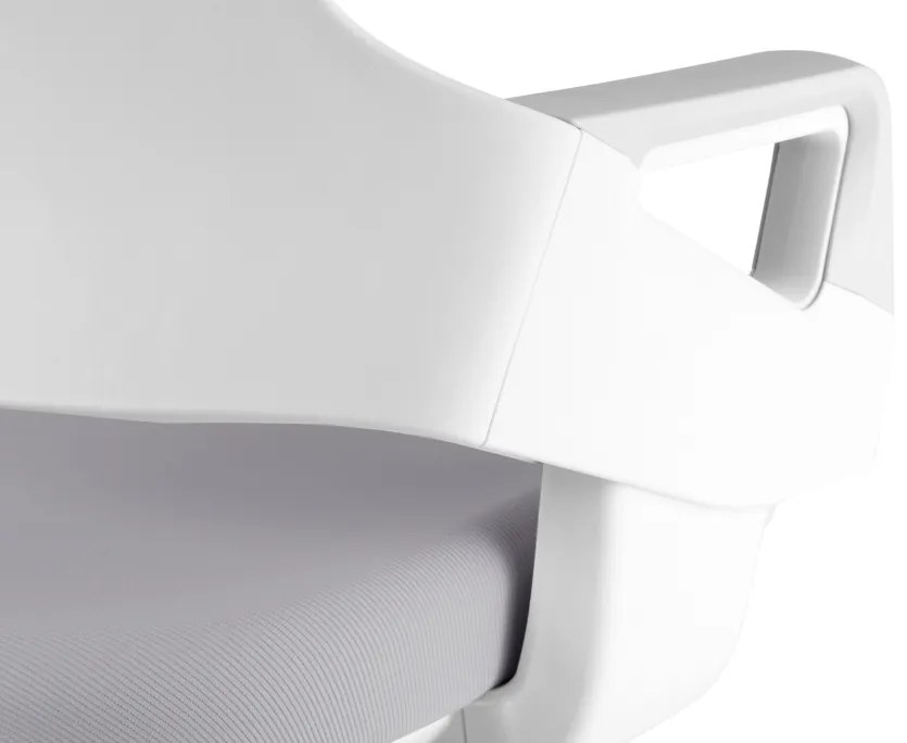 Detská rastúca stolička Neoseat KIDDY FIVE — látka, prateľný poťah, sivá