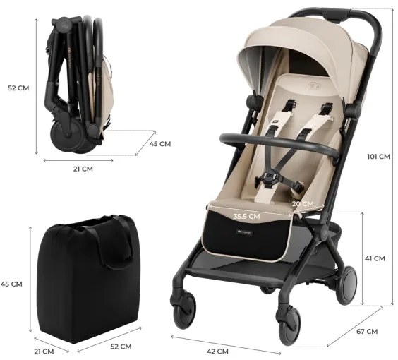 KINDERKRAFT SELECT - Športový kočík PILOT 2 béžový