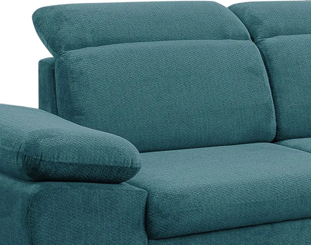 Rohová sedačka Aldon, petrolejová štruktúrovaná látka, pravý roh