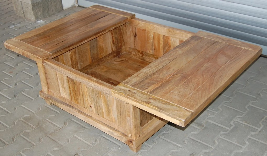 furniture-nabytek.cz - Velký konferenční stolek z mangového dřeva 90x40x90