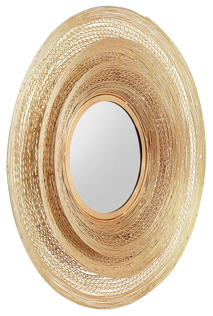 Wire zrkadlo zlaté Ø 61cm