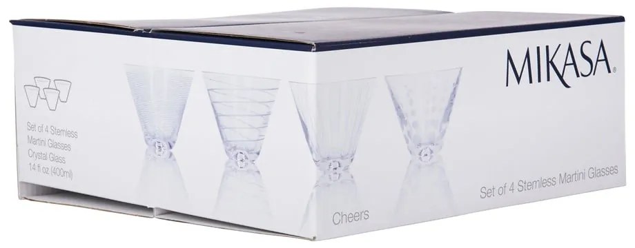 Súprava 4 pohárov na martini Mikasa Cheers