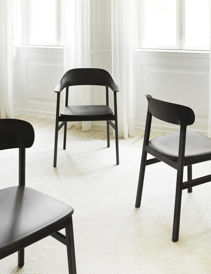 Stolička Herit Chair – čierna/čierny dub