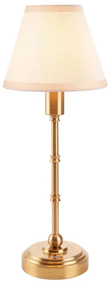 Endon 114811 - LED stmievateľná nabíjateľná stolná lampa BURLEY LED/1,5W/5V mosadz/biela