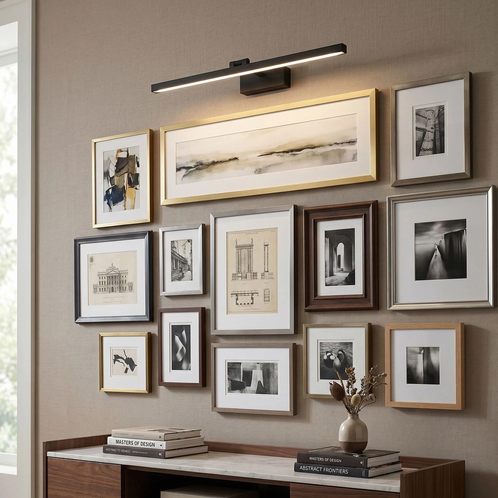 Toolight Toolight, LED nástenné svietidlo, 80cm, 13W, 4000K, 500lm, APP1868-1W, čierna matná, OSW-66024
