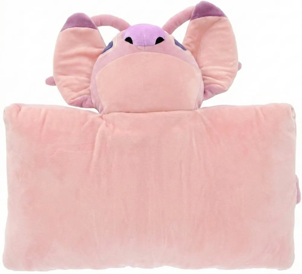 Multifunkčný relaxačný vankúš Angel - licencia Lilo & Stitch - 2v1 vankúš 45x36 cm aj plyšová hračka
