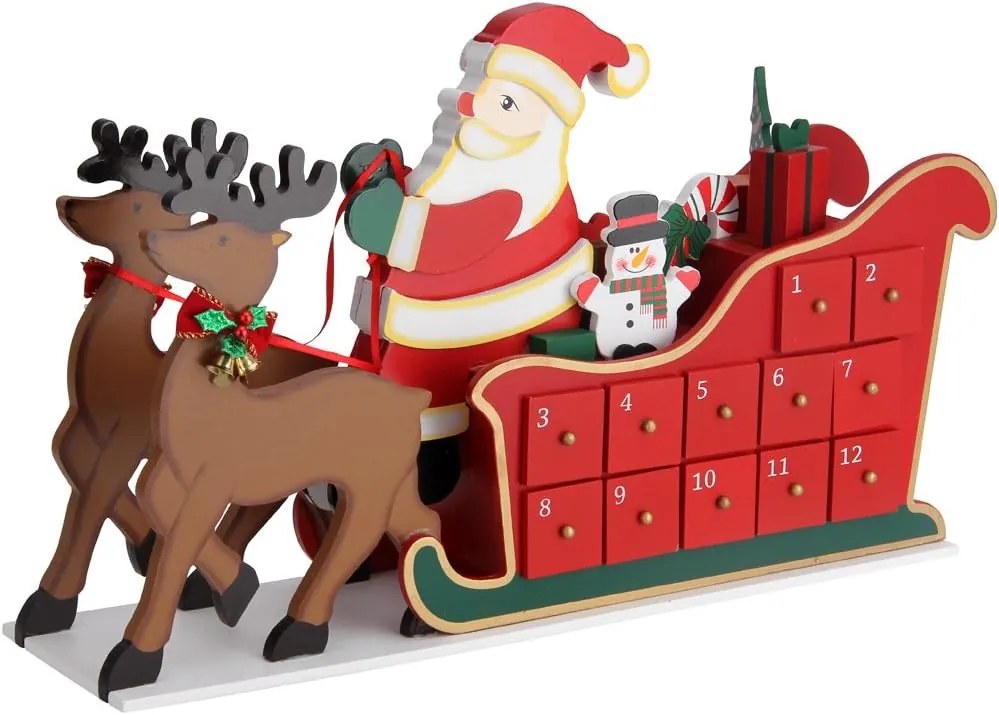 Adventný kalendár  NIKOLAS, 52x31x13cm, viacfarebná Spielwerk